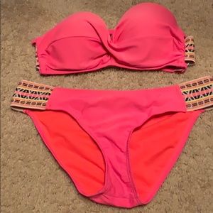 Strapless bikini set